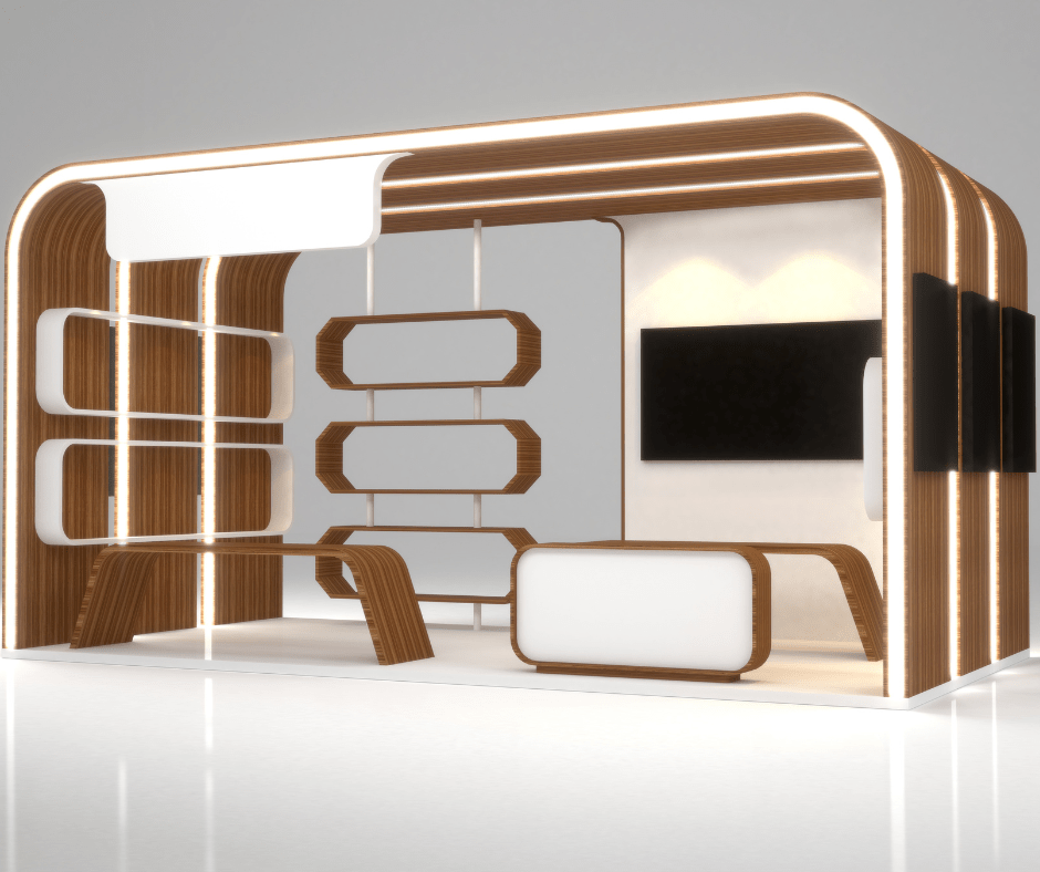 3D rendering, tradeshow booth, exhibit booth